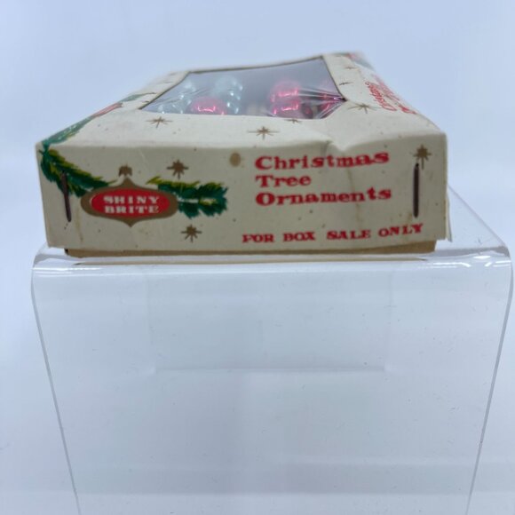 vintage miniature 15mm glass ornaments set of 24 red and blue In original box - Picture 4 of 7